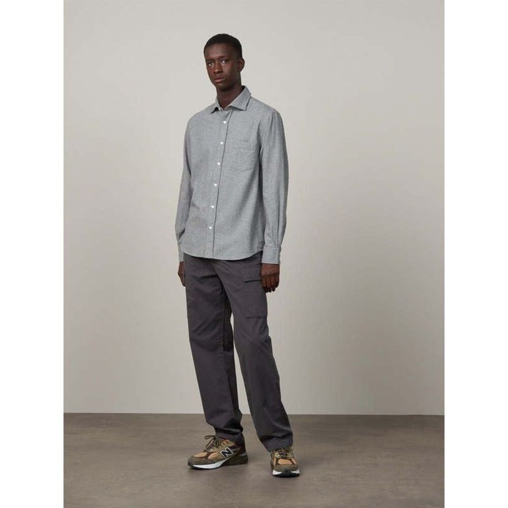 ✨HARTFORD PAUL PIN POINT FLANNEL GREY SZ MEDIUM SHIRT✨